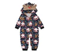 Pyjamas de Noël Assortis Onesie | Ensemble Pyjama Assorti à Capuche et Manches Longues avec Motifs,Pyjamas de Noël pour Famille, Adolescents, Adultes, Cadeau Familial