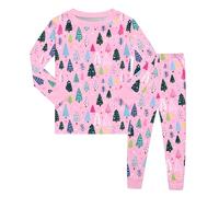 Pyjamas de NoëL Assortis Pyjama à Manches Longues pour garçon,imprimé Festif,vêtements de Nuit Doux pour la Famille,Deux pièces Enfants(3-4)