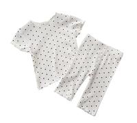 Pyjamas d'été Minces Vêtements pour enfants Filles étrangères Deux ensembles Home Wear Climatisation Vêtements Vêtements Nouveau-né Fille, Blanc., 18-24 mois