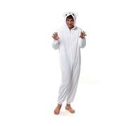 Pyjamas Enteros Animaux Adultes Unisexe (Tailles Adultes S à L) Costume ours polaire Blanc Enterrement Adulte Carnaval Fête Taille M