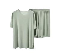 Pyjamas Femme Coton Tie-Dye Décontracté Mi-Long Manches Courtes Pyjama Respirant Raffiné Confortable Chic Souple Détendu Chaleureux Féminin Fluide Floral Vêtements De Nuit Capri Régulier Serein