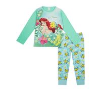 Pyjamas Fille La Petite Sirène de Disney, Pyjamas Fille Ariel, Marchandises Officielles La Petite Sirène, Vert, 5-6 ans