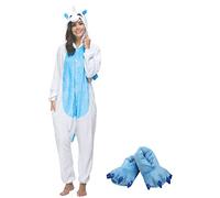 Pyjamas Licorne Adulte Unisexe Kiguruma Unicorn Cosplay Animaux Nuit de vêtement (M(Hauteur 155-163), SD Bleu+Chaussure)