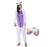 Pyjamas Licorne Adulte Unisexe Kiguruma Unicorn Cosplay Animaux Nuit de vêtement (XL(Hauteur 173-183), Violet+Chaussure)