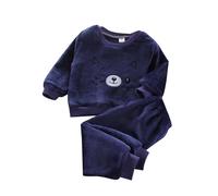 Pyjamas pour enfants épaissi petits garçons automne et hiver polaire floue garçons et filles ensemble de vêtements de maison pour filles en velours corail pour enfants Robe Robe Robes Fille 4 Ans