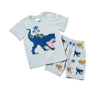 Pyjamas pour Filles Ensemble T Shirt Tops et Pjs Shorts Manches Courtes avec Haut Short Enfant Imprimé Mignon Coton Mignonne Dinosaure Bébé Four Seasons Ensembles Enfants