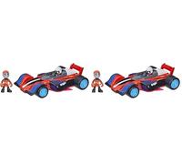 Pyjamasques Animal Power, Voiture de Course Flashcar, véhicule Transformable, Sons et lumières, Jouet dès 3 Ans (Lot de 2)