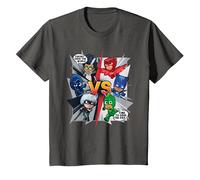 Pyjamasques Heroes Save The Day T-Shirt, Enfant, Asphalte, 12 Ans