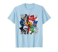 Pyjamasques Heroes Save The Day T-Shirt, Homme, Bleu Céleste, L