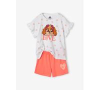 Pyjashort bicolore fille Pat'Patrouille blanc/corail 10A