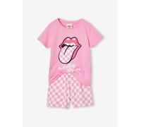Pyjashort The Rolling Stones carreaux rose 8A