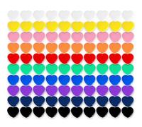 PYJLBX Aimant Frigo Aimant Puissant, 10 Couleurs Aimants Tableau Magnétique, Magnet Frigo Petit Aimant Tableau Blanc, Mini Aimant Décoratifs Magnets, pour Tableau Blanc, L'école,Bureau (Coeur, 100pcs)