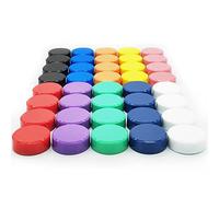 PYJLBX Aimant, Lot de 40 Aimant Frigo Aimant Puissant, Magnet Frigo Aimants Tableau Magnétique, Petit Rond Colorés Décoratifs Aimants pour Réfrigérateur, Tableau Blanc, L'école, Bureau (10 Couleurs)