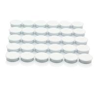 PYJLBX Aimant Puissant Aimant Frigo, Aimants Tableau Magnétique Magnet Frigo, 30 Pcs Aimants Frigo Decoratif, Aimant Tableau Blanc Petit Aimant Rond, pour Tableau Magnetique,Calendrier,Frigo (Blanche)