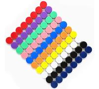 PYJLBX Aimant Puissant, Lot de 80 Aimants Frigo, Magnet Tableau Magnétique, Petit Rond Colorés Décoratifs pour Réfrigérateur, Tableau Blanc, L'école, Bureau (10 Couleurs)