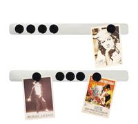 PYJLBX Tableau Magnétique Mural avec Bande Autocollante et 10 Pcs Aimants Noirs - Plaque d'Affichage pour Photos, Frigo, 2 Pcs