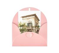 Pyjwyfmy Bâtiment antique avec branche d'olivier romaine et imprimé grec, cartes de vœux vierges et enveloppes, cartes de vacances nacrées, cartes de 10,2 x 15,2 cm