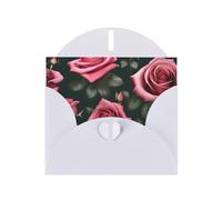 Pyjwyfmy Ensemble de cartes de vœux nacrées avec motif tête de mort rose, cartes d'anniversaire vierges et enveloppes, cartes de remerciement
