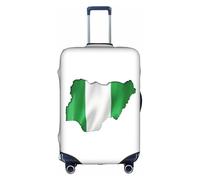 Pyjwyfmy Housse de valise avec élastique pour valises - Motif carte du drapeau du Nigeria (tailles S/M/L/XL)