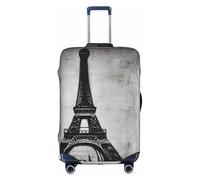 Pyjwyfmy Housse de valise avec élastique pour valises Motif Tour Eiffel Taille S/M/L/XL Café, blanc, Medium