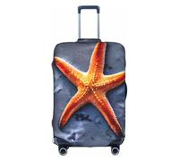 Pyjwyfmy Housse de Valise Imprimé Étoile de Mer Plage - Housse de Bagage de Voyage avec Élasticité pour Valises (Tailles S/M/L/XL), blanc, Small
