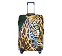 Pyjwyfmy Housse de Valise Imprimé Léopard Jaune - Housse de Bagage de Voyage avec Élasticité pour Valises (Tailles S/M/L/XL), blanc, Small