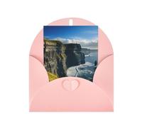 Pyjwyfmy Ireland Outdoors Lot de cartes de vœux vierges et enveloppes Motif comté de Clare les falaises 10 x 15 cm