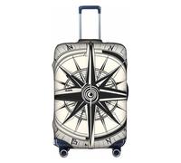 Pyjwyfmy Law of the Compass Housse de valise imprimée Navigation - Housse de bagage de voyage avec élastique pour valises (tailles S/M/L/XL), blanc, Large