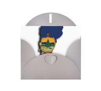 Pyjwyfmy Lot de cartes de vœux nacrées avec drapeau de l'État du Vermont, cartes d'anniversaire vierges et enveloppes, cartes de remerciement