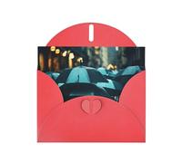 Pyjwyfmy Lot de cartes de vœux nacrées avec motif parapluies de tristesse, cartes d'anniversaire vierges à l'intérieur et enveloppes, cartes de remerciement