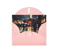 Pyjwyfmy Lot de cartes de vœux nacrées avec motif parapluies de tristesse, cartes d'anniversaire vierges à l'intérieur et enveloppes, cartes de remerciement