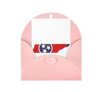 Pyjwyfmy Lot de cartes de vœux vierges et enveloppes avec drapeau de l'État du Tennessee, cartes de vacances nacrées, cartes de 10,2 x 15,2 cm