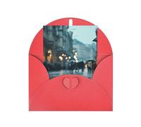 Pyjwyfmy Lot de cartes de vœux vierges et enveloppes, motif parapluies de tristesse et orage, cartes de vacances nacrées, 10,2 x 15,2 cm