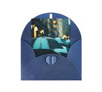 Pyjwyfmy Lot de cartes de vœux vierges et enveloppes, motif parapluies de tristesse et orage, cartes de vacances nacrées, 10,2 x 15,2 cm