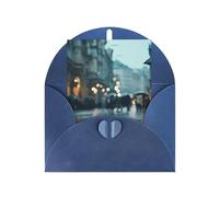 Pyjwyfmy Lot de cartes de vœux vierges et enveloppes, motif parapluies de tristesse et orage, cartes de vacances nacrées, 10,2 x 15,2 cm