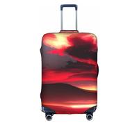 Pyjwyfmy Red Sky At Night Housse de valise avec élastique pour valises (tailles S/M/L/XL), blanc, X-Large