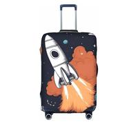 Pyjwyfmy Rocket In Space Housse de valise avec élastique pour valises Tailles S/M/L/XL, blanc, Small