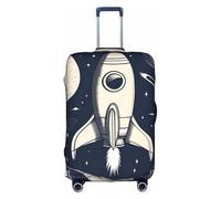 Pyjwyfmy Rocket In Space Housse de valise avec élastique pour valises Tailles S/M/L/XL, blanc, Small