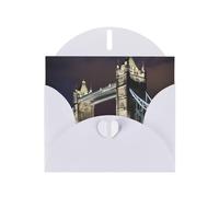 Pyjwyfmy Tower Bridge In London Ensemble de cartes de vœux nacrées, cartes d'anniversaire vierges à l'intérieur et enveloppes, cartes de remerciement
