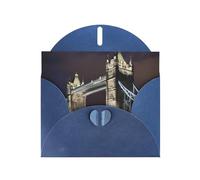 Pyjwyfmy Tower Bridge In London Ensemble de cartes de vœux nacrées, cartes d'anniversaire vierges à l'intérieur et enveloppes, cartes de remerciement