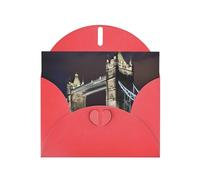 Pyjwyfmy Tower Bridge In London Ensemble de cartes de vœux nacrées, cartes d'anniversaire vierges à l'intérieur et enveloppes, cartes de remerciement