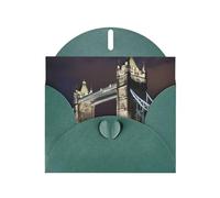 Pyjwyfmy Tower Bridge In London Ensemble de cartes de vœux nacrées, cartes d'anniversaire vierges à l'intérieur et enveloppes, cartes de remerciement