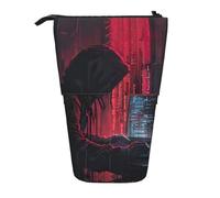 Pyjwyfmy Trousse à crayons sur pied, motif attaque de hacker, pochette télescopique, porte-crayons portable pour études ou fournitures de bureau