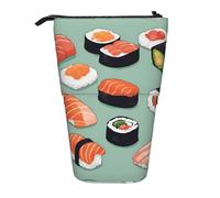 Pyjwyfmy Trousse à crayons télescopique avec impression de sushis sur pied, porte-crayons portable pour études ou fournitures de bureau