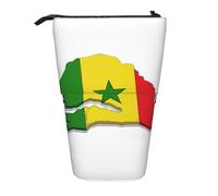 Pyjwyfmy Trousse à crayons télescopique sur pied, motif carte du Sénégal, pour études ou fournitures de bureau