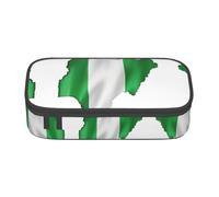 Pyjwyfmy Trousse de rangement grande capacité avec motif carte du drapeau du Nigeria - Grande capacité de rangement - Trousse de maquillage