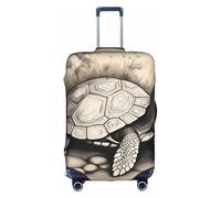 Pyjwyfmy Turtle Write Housse de valise avec élastique pour valises Tailles S/M/L/XL, blanc, Medium