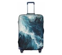 Pyjwyfmy Within The Tides Housse de valise imprimée - Housse de bagage de voyage avec élastique pour valises (tailles S/M/L/XL), blanc, Large