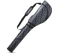 PYKES PEAK Étui pour club de golf - Design compact et pliable, peut contenir jusqu'à 10 clubs, compatible avec 120 cm, 3 poches, parfait pour la pratique du practice - Monogramme gris