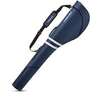 PYKES PEAK Étui pour club de golf - Design compact et pliable, peut contenir jusqu'à 10 clubs, compatible avec 120 cm, 3 poches, parfait pour la pratique du practice - Bleu marine